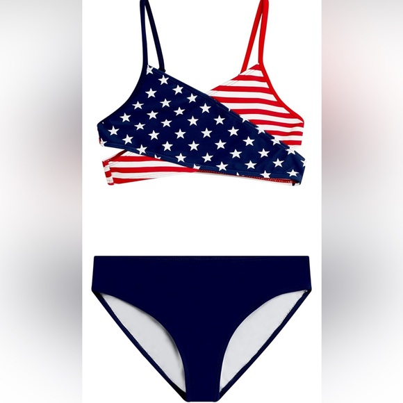 Kanu Surf Girls Coral Reef Beach Sport Wrap Around Bikini 2-Piece